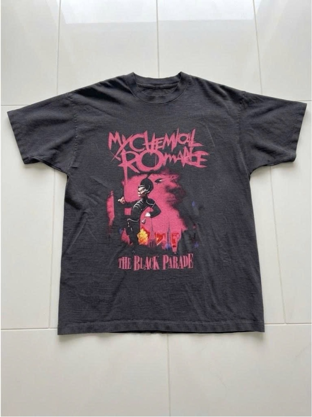 Vintage Black 'My Chemical Romance - The Black Parade' Tee with Pink Graphic